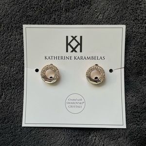 KATHERINE KARAMBELAS - rose gold swarovski crystal earrings